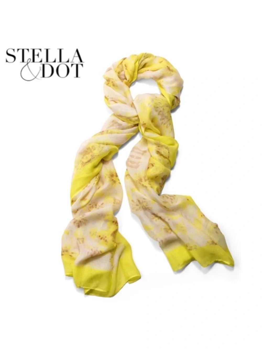 Stella & Dot Women’s Yellow Floral Scarf